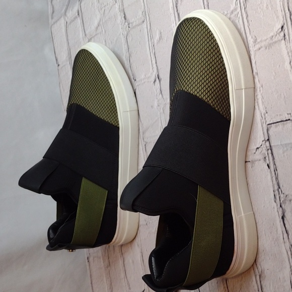 Steve Madden Slip On Mens Shoes 11.5 Black and Green - Picture 6 of 8